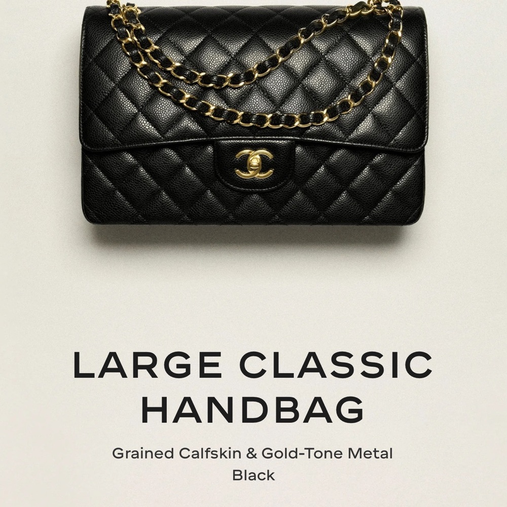 Chanel LARGE CLASSIC HANDBAG
Grained Calfskin & Gold-Tone Metal retail $11,700 - Picture 3 of 15